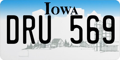 IA license plate DRU569