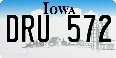 IA license plate DRU572