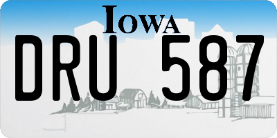IA license plate DRU587