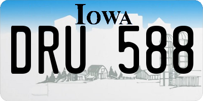 IA license plate DRU588