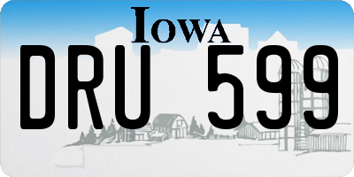 IA license plate DRU599