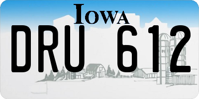 IA license plate DRU612