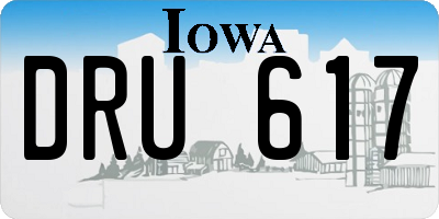 IA license plate DRU617