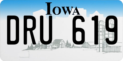 IA license plate DRU619