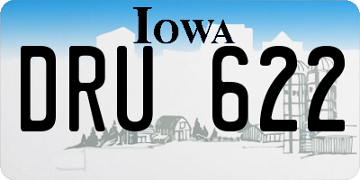 IA license plate DRU622