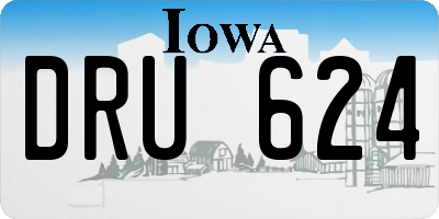IA license plate DRU624