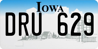 IA license plate DRU629