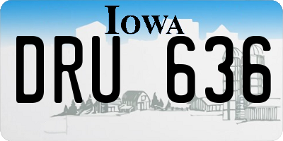 IA license plate DRU636