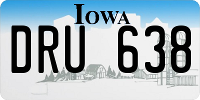 IA license plate DRU638