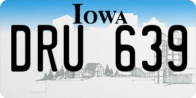 IA license plate DRU639