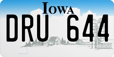 IA license plate DRU644