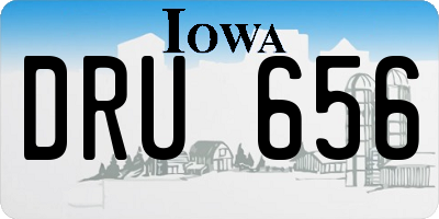 IA license plate DRU656