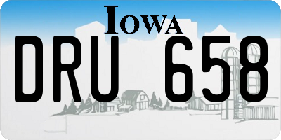 IA license plate DRU658