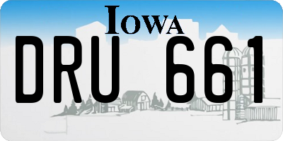 IA license plate DRU661
