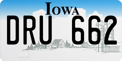 IA license plate DRU662