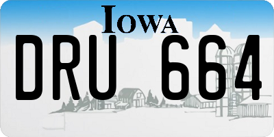 IA license plate DRU664