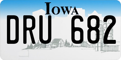 IA license plate DRU682