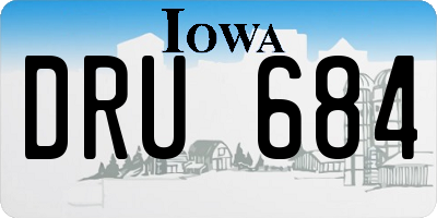 IA license plate DRU684
