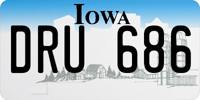 IA license plate DRU686