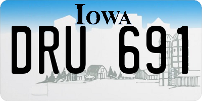 IA license plate DRU691