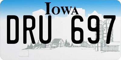IA license plate DRU697