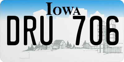 IA license plate DRU706