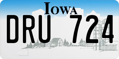 IA license plate DRU724
