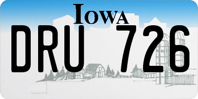 IA license plate DRU726