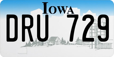 IA license plate DRU729