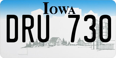 IA license plate DRU730