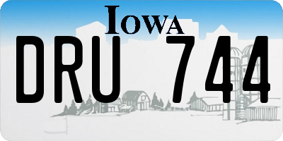 IA license plate DRU744