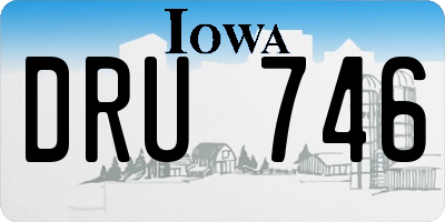 IA license plate DRU746
