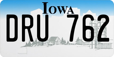 IA license plate DRU762