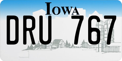 IA license plate DRU767