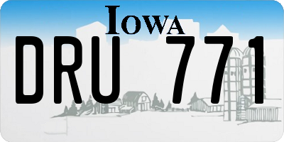 IA license plate DRU771
