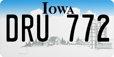 IA license plate DRU772