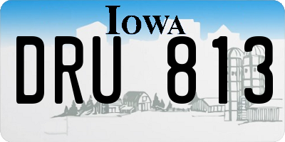 IA license plate DRU813