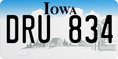 IA license plate DRU834