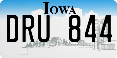 IA license plate DRU844