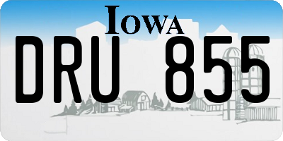 IA license plate DRU855