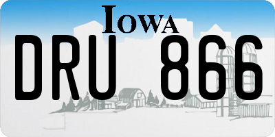 IA license plate DRU866