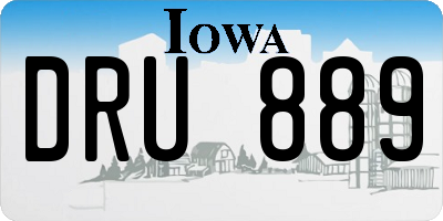 IA license plate DRU889
