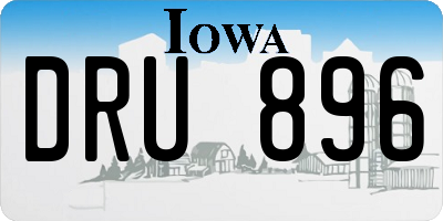 IA license plate DRU896