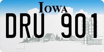 IA license plate DRU901