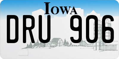 IA license plate DRU906