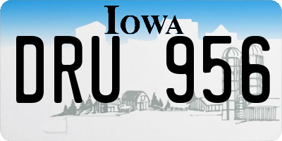 IA license plate DRU956