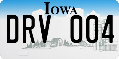 IA license plate DRV004