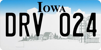 IA license plate DRV024
