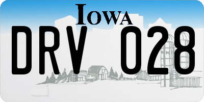IA license plate DRV028