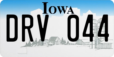 IA license plate DRV044